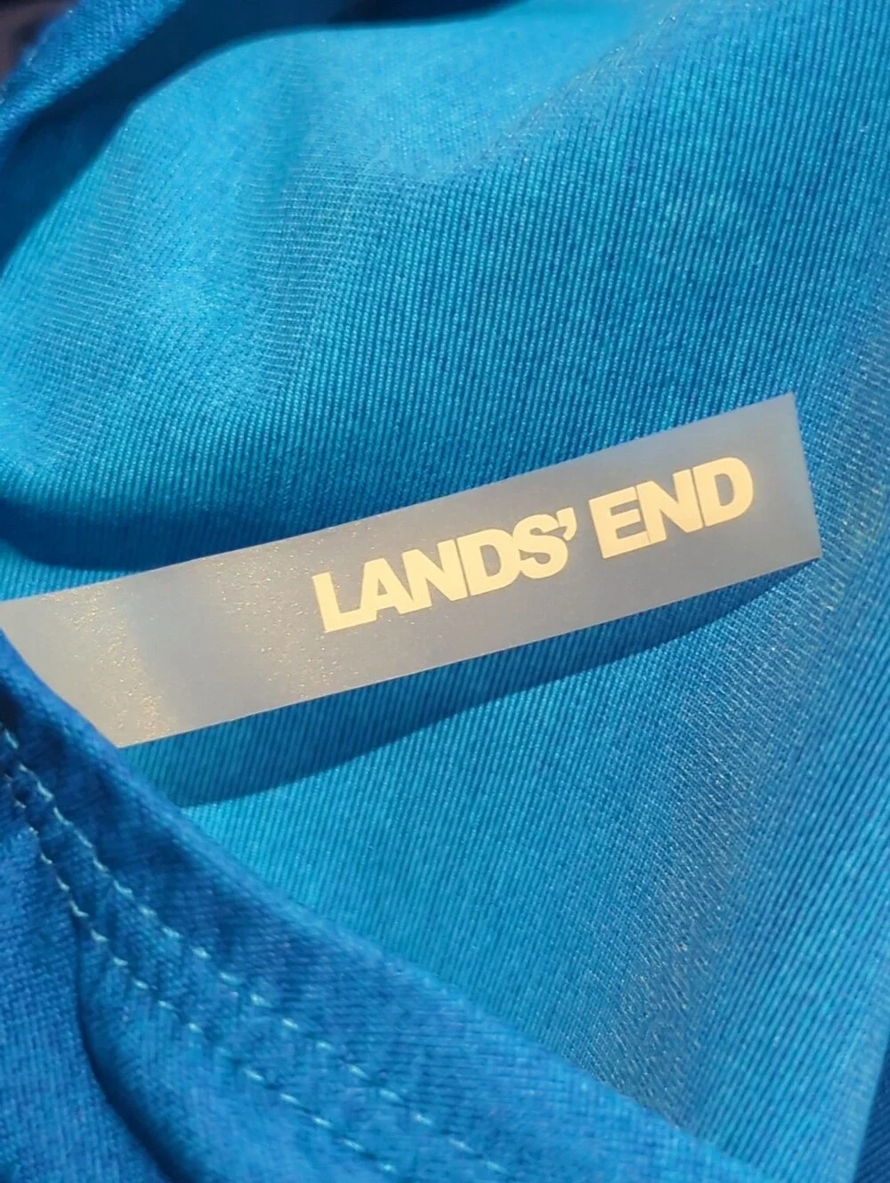 Lands End Woman Sz 8D Ombre One Piece Rushed Waist Swim Suit